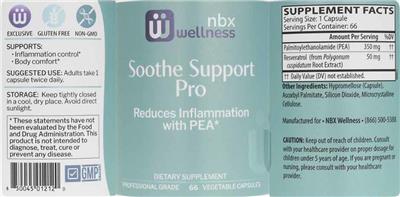 Soothe Support Pro label