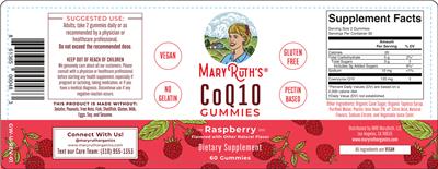 CoQ10 Gummies Raspberry label