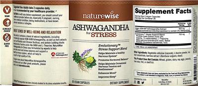 Ashwagandha for Stress label