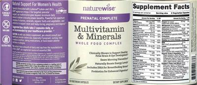 Multivitamin & Minerals Prenatal Complete label