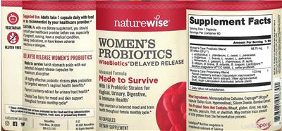 Women's Probiotics label