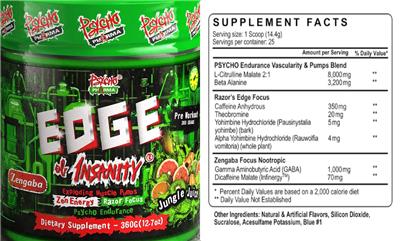 Edge of Insanity Jungle Juice label