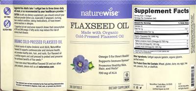 Flaxseed Oil label