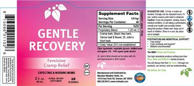 Gentle Recovery label