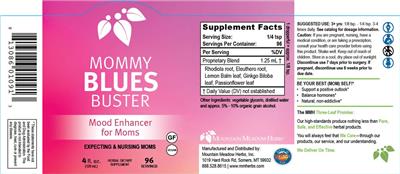 Mommy Blues Buster label