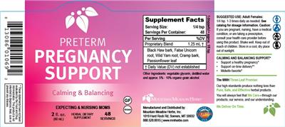 Preterm Pregnancy Support label