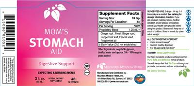 Mom's Stomach Aid label