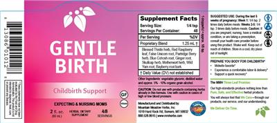 Gentle Birth label