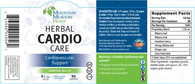 Herbal CardioCare label