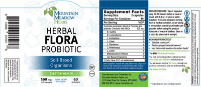 Herbal Flora Probiotic label