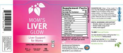 Mom's Liver Glow label