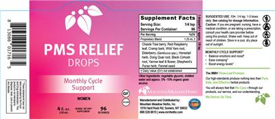 PMS Relief Drops label