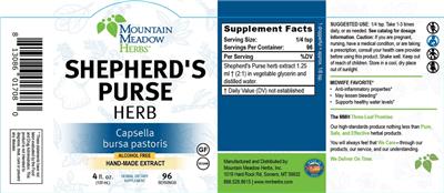 Shepherd's Purse Herb label