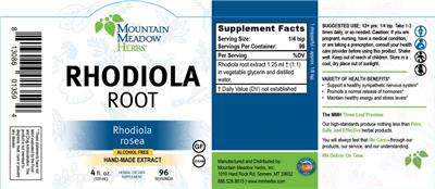 Rhodiola Root label