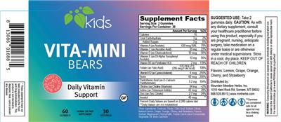 Vita-Mini Bears Mixed Fruit Flavors label