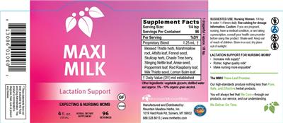Maxi Milk label