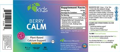 Berry Calm label