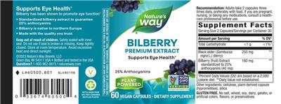 Bilberry label