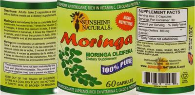 Moringa label