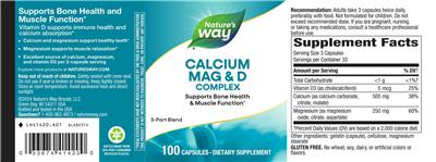 Calcium Mag & D Complex label