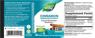 Cinnamon Premium Extract label