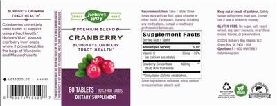 Cranberry 90% Fruit Solids label
