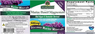 Marine Based Magnesium 500 mg label