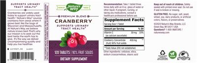 Cranberry Premiun Blend label