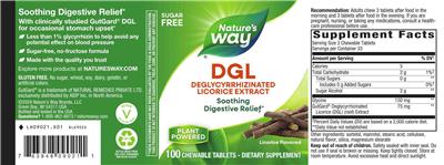 DGL Sugar Free Licorice Flavored label