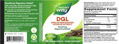 DGL Licorice Flavored label