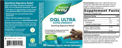 DGL Ultra 75 mg Chocolate Flavored label