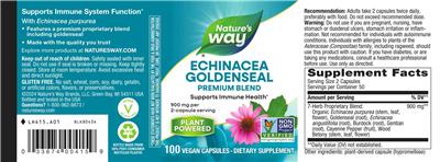 Echinacea Goldenseal label