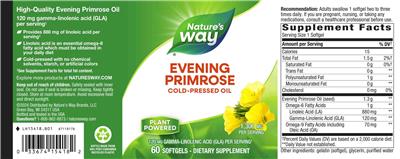 Evening Primrose 1,300 mg label