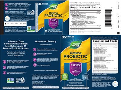 Fortify Optima Probiotic 35 Billion label