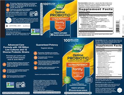 Fortify Ultra Potency Optima Probiotic 100 Billion label