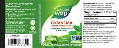 Gymnema 500 mg label