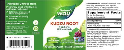Kudzu Root 1,226 mg label