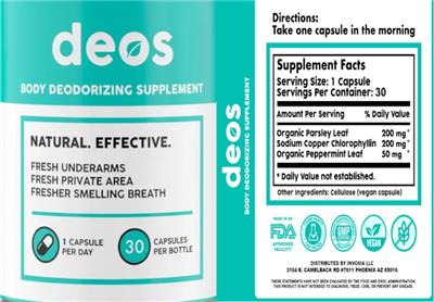 Body Deodorizer label