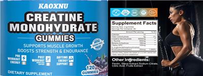 Creatine Monohydrate Gummies label
