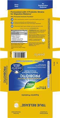 Primadophilus Reuteri Probiotic Pearls label