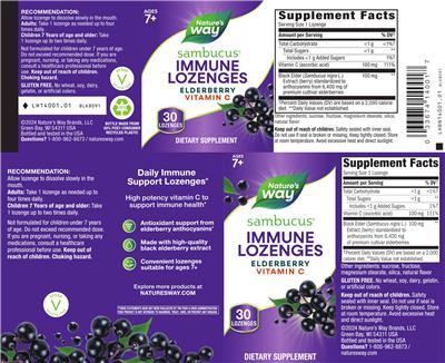 Sambucus Immune Lozenges label