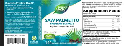 Saw Palmetto 160 mg label