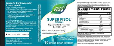 Super Fisol Fish Oil label