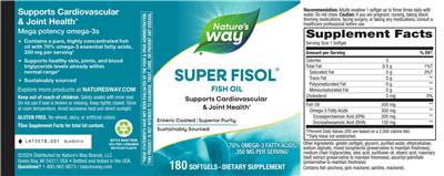 Super Fisol Fish Oil label