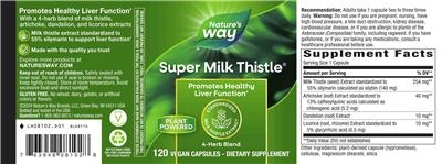 Super Milk Thistle label