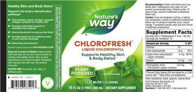 Chlorofresh Liquid Chlorophyll Mint Flavored label