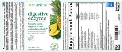 Digestive Enzyme label