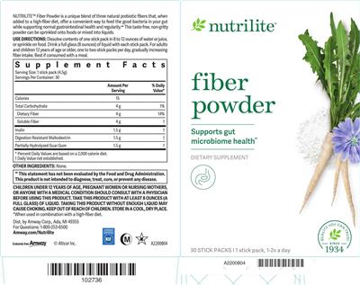 Fiber Powder label