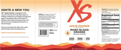 Ignite Powder Moro Blood Orange label