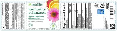 Immunity Echinacea label